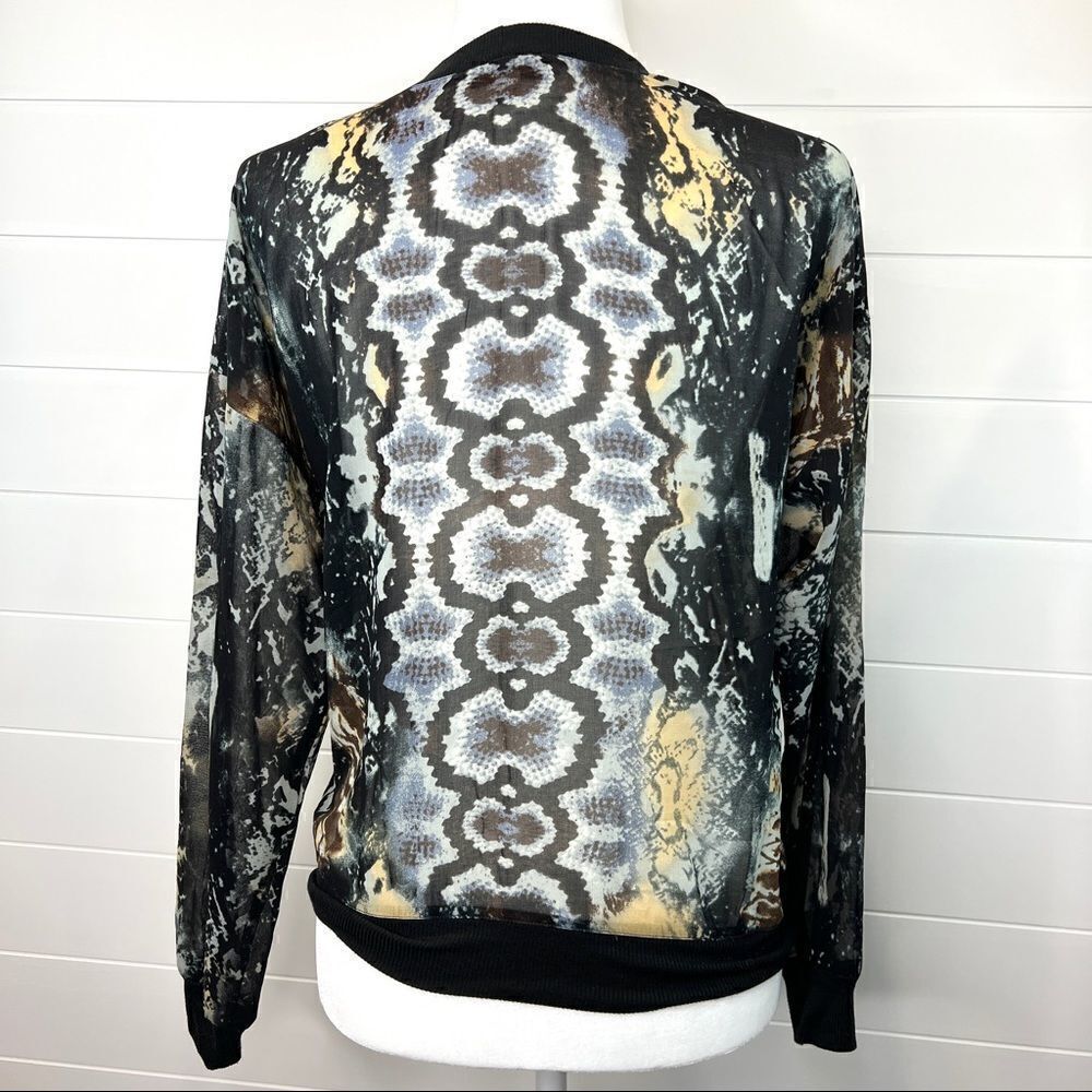 CAbi Snakeskin Python Dressed Up Sheer Top XS - Picture 6 of 6